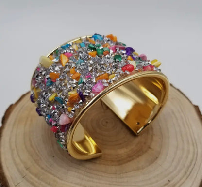 Vintage Boho Crushed Stone Bracelet