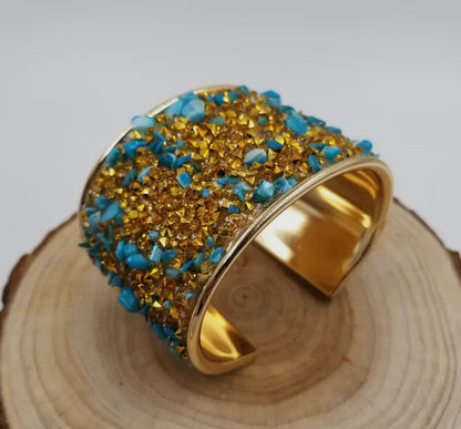 Vintage Boho Crushed Stone Bracelet