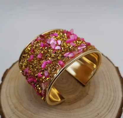 Vintage Boho Crushed Stone Bracelet