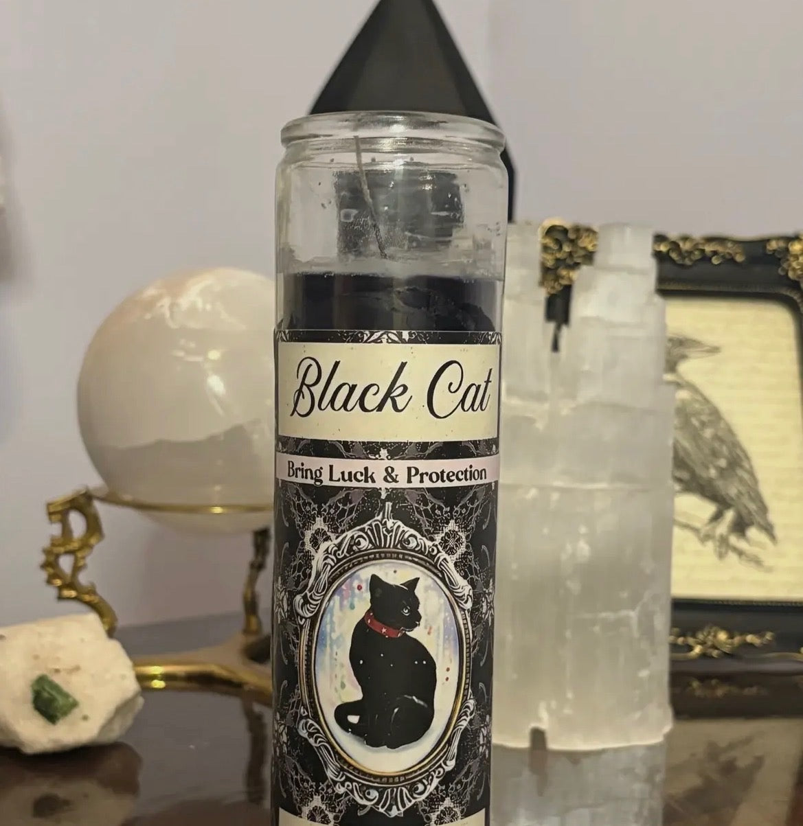 Black Cat Candle
